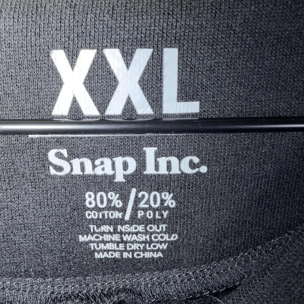 Snap Inc Mens Crewneck Sweatshirt Graphic Leopard 2018 XXL Black Cotton Blend - Picture 2 of 6